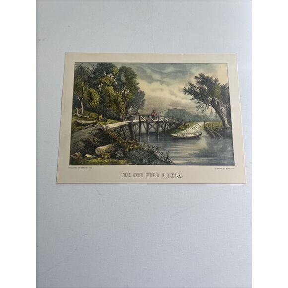 Currier & Ives Print Lot of 12 - Orig. Folder 9" x 12" Reprints Wall Art Vintage - Picture 7 of 16